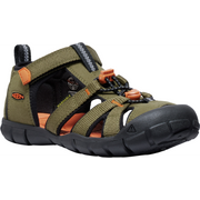 Keen - Seacamp II CNX Youth - Dark Olive/Gold Flame - Sandals