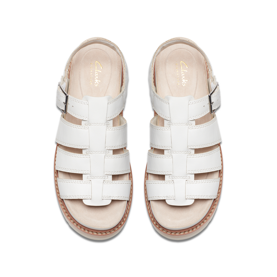Clarks - Orianna Twist - Off White Lea - Sandals