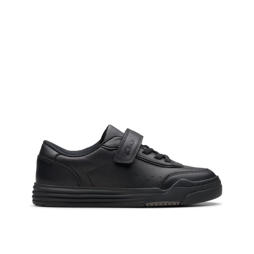Clarks Urban Bright K Black Leather School Shoes