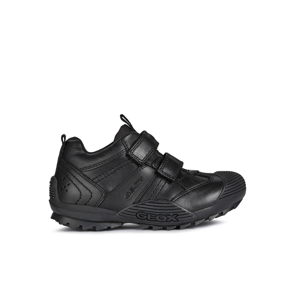 Geox JR Savage Black School Shoes