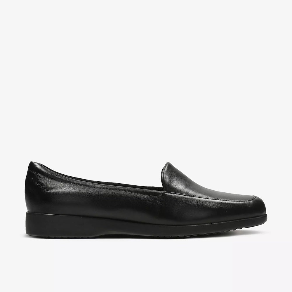 Clarks - Georgia - Black Leather - Shoes