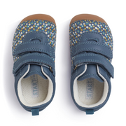 Start Rite - Little Smile - Denim Blue Leather/Nubuck Floral - Shoes