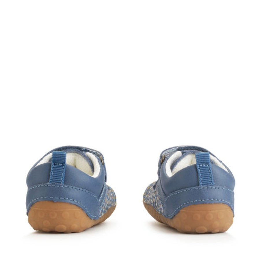 Start Rite - Little Smile - Denim Blue Leather/Nubuck Floral - Shoes