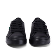 Kickers Tovni Lacer Black Leather School Shoes