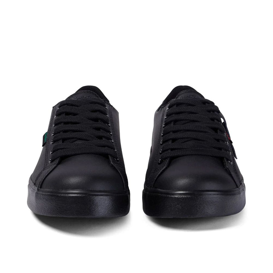 Kickers Tovni Lacer Black Leather School Shoes