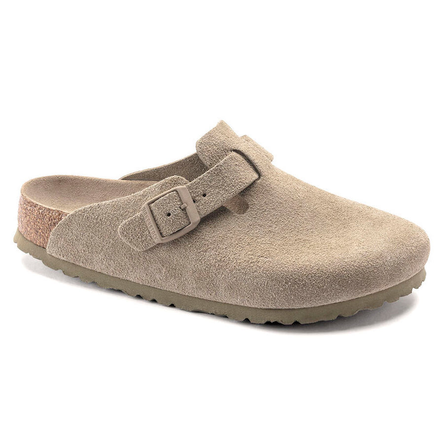 Birkenstock - Boston Suede Leather - Faded Khaki