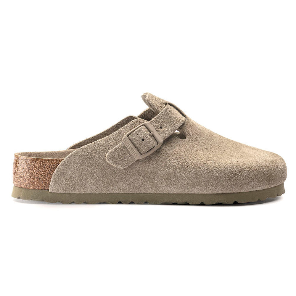 Birkenstock - Boston Suede Leather - 1019054 - Faded Khaki - Sandals