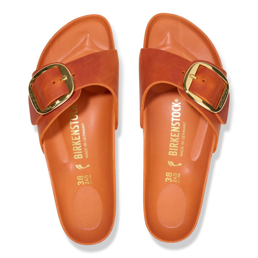 Birkenstock - Madrid Big Buckle LEOI Burnt Orange HEX (Narrow) - 1026632 - Burnt Orange - Sandals