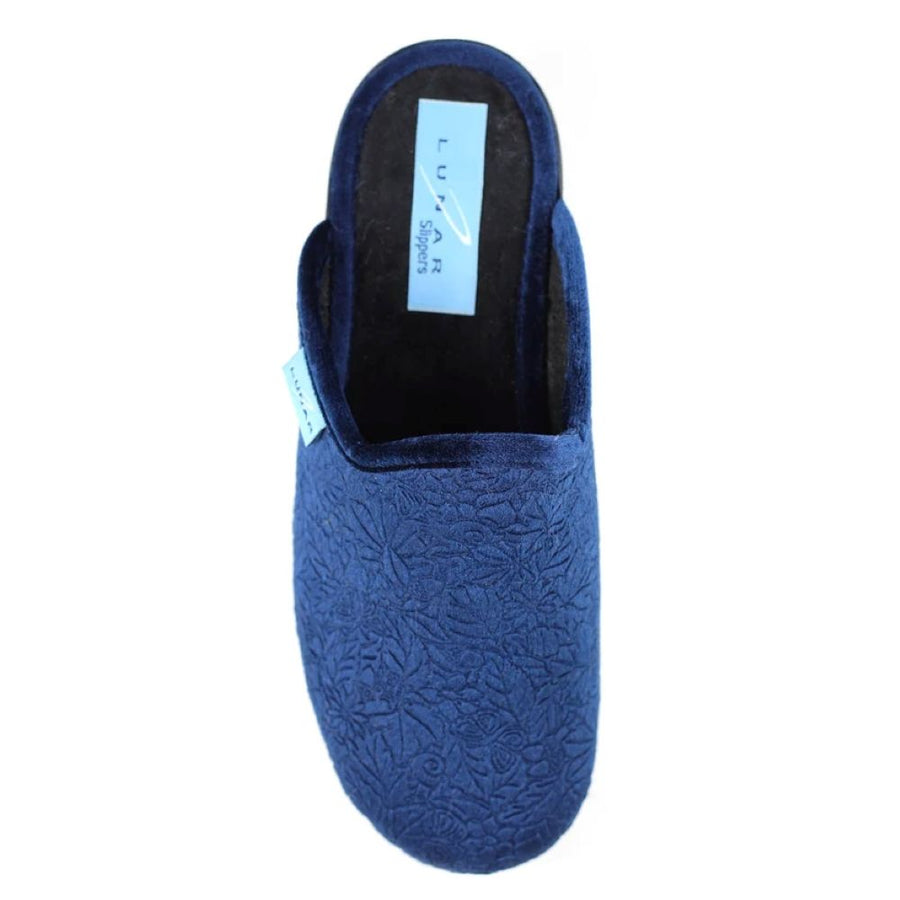 Lunar Audrey Navy Mule Slippers