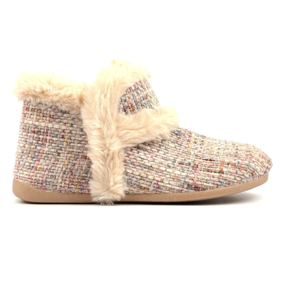 Lunar Elle Beige Bootsie Slippers