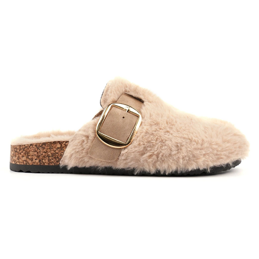 Lunar Rhianna Beige Mule Slippers