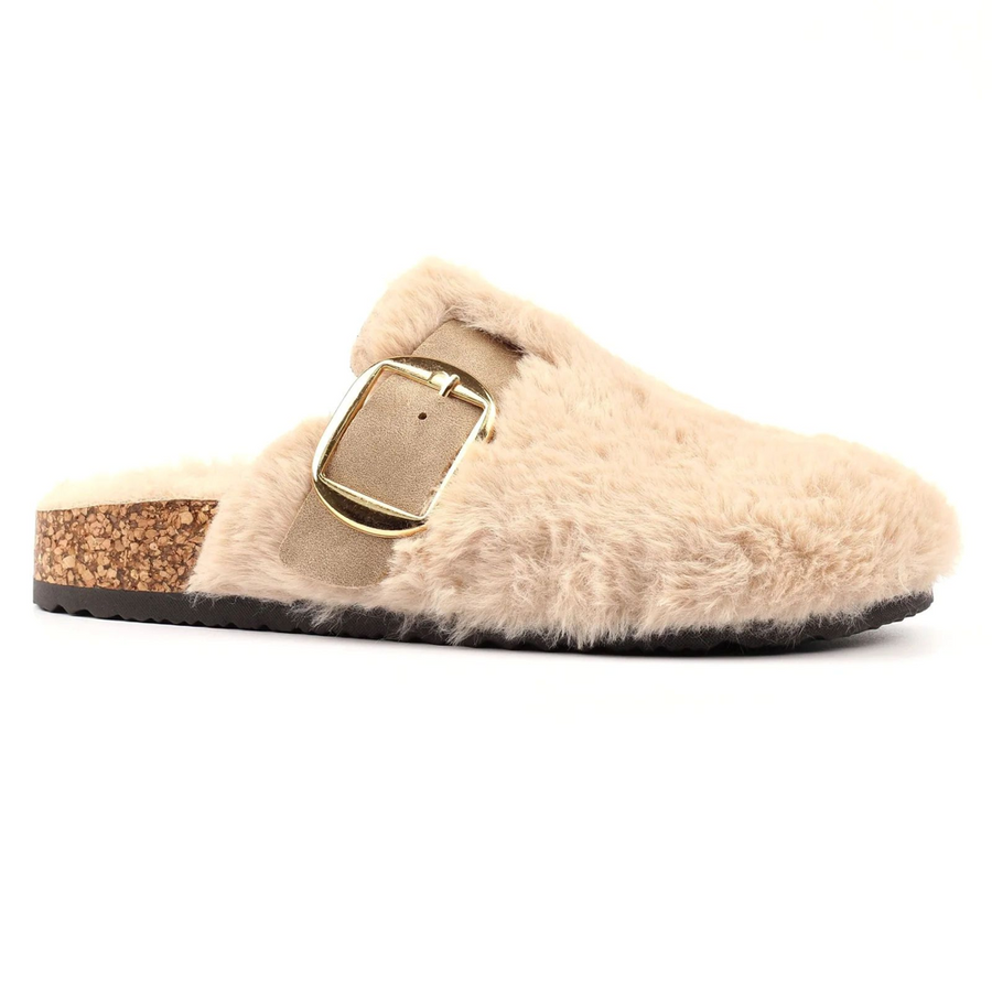 Lunar Rhianna Beige Mule Slippers