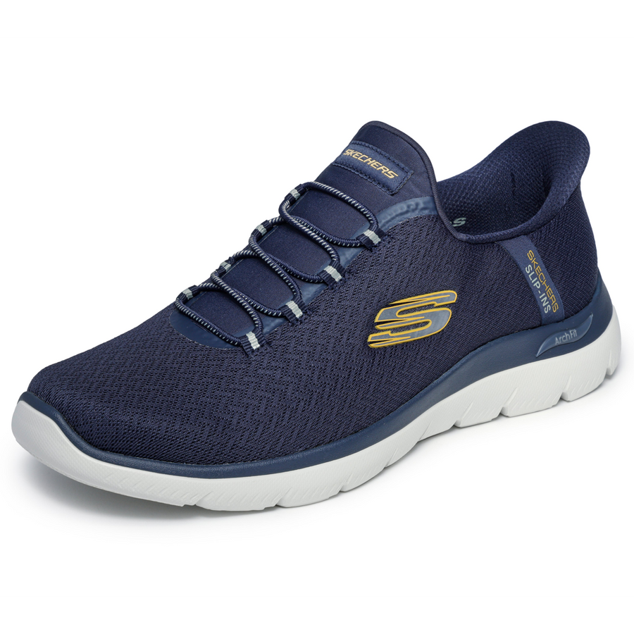 Skechers Arch Fit Summits - Kynor 233177/NVYL Navy/Yellow Trainers
