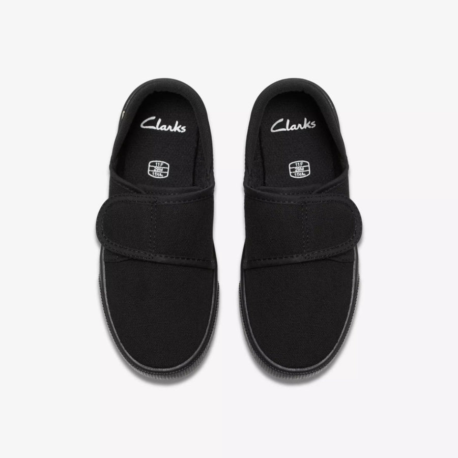 Clarks - Hopper Run - Black Fabric - Plimsolls