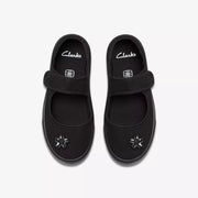 Clarks - Hopper Go - Black Fabric - Plimsolls