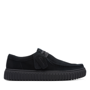 Clarks Torhill Lo Black Suede Shoes