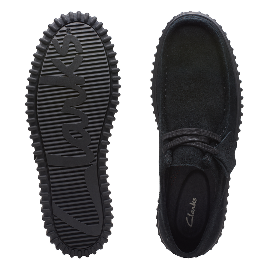 Clarks Torhill Lo Black Suede Shoes