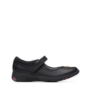 Clarks - Relda Sea K. - Black Leather - School Shoes