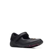 Clarks - Relda Sea K. - Black Leather - School Shoes