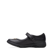Clarks - Relda Sea K. - Black Leather - School Shoes
