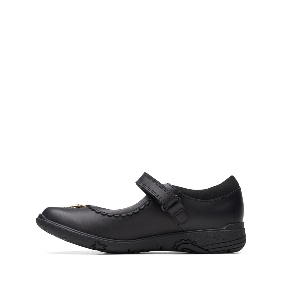 Clarks - Relda Sea K. - Black Leather - School Shoes