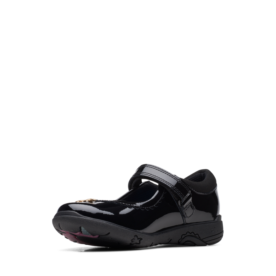 Clarks - Relda Sea K. - Black Patent - School Shoes