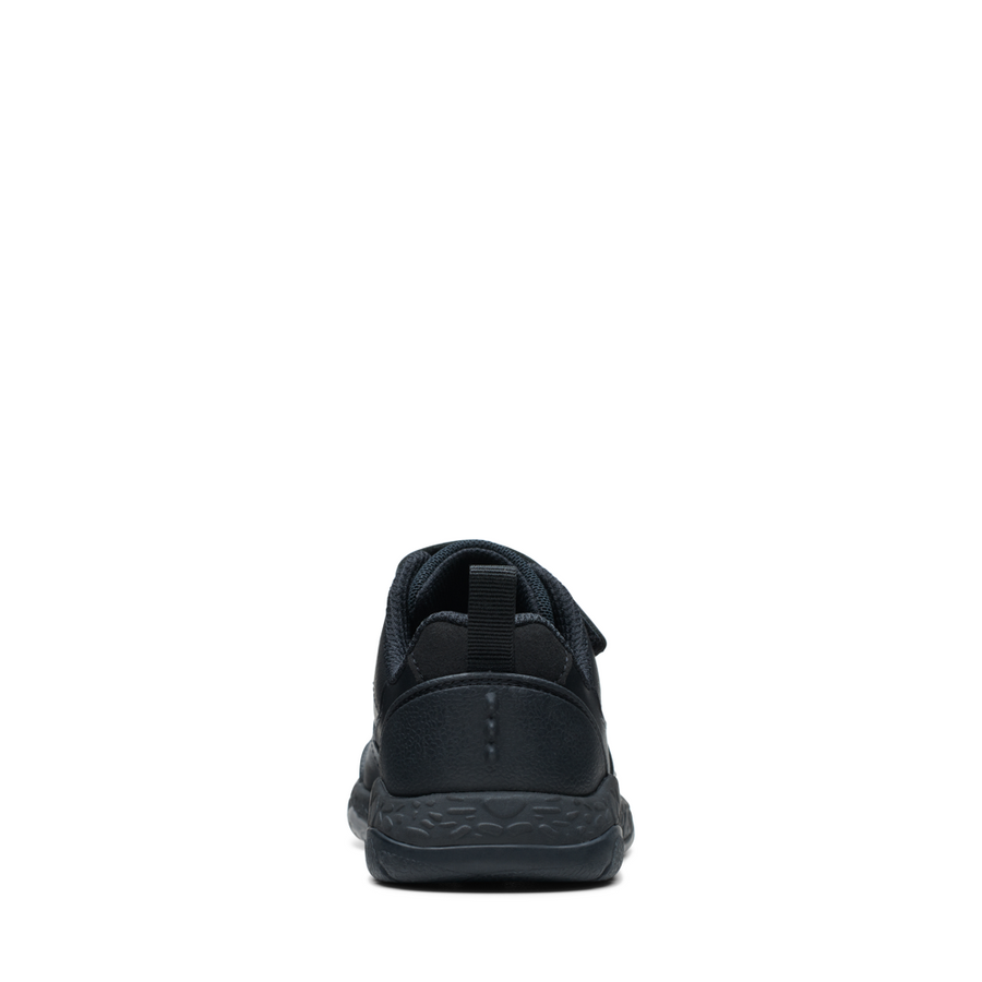 Clarks - SteggyStride K - Black Leather - School Shoes