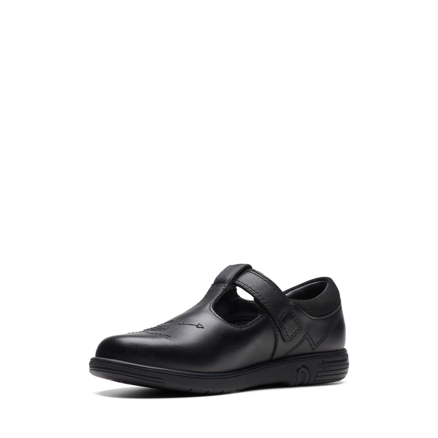 Clarks leather school best sale shoes