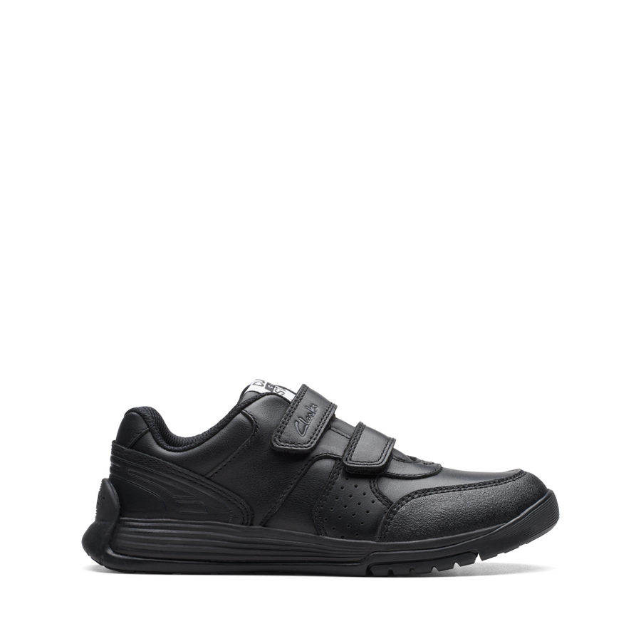 Black clarks online trainers