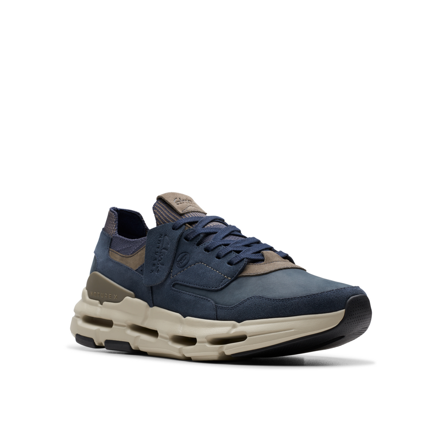 Clarks - NXE Lo - Navy Nubuck - Trainers