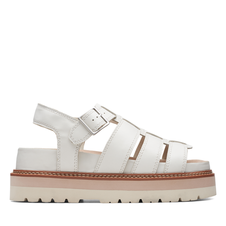 Clarks - Orianna Twist - Off White Lea - Sandals