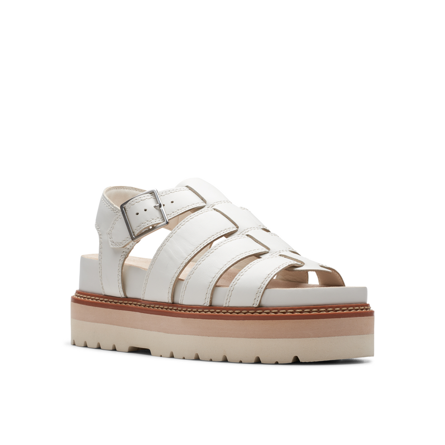 Clarks - Orianna Twist - Off White Lea - Sandals