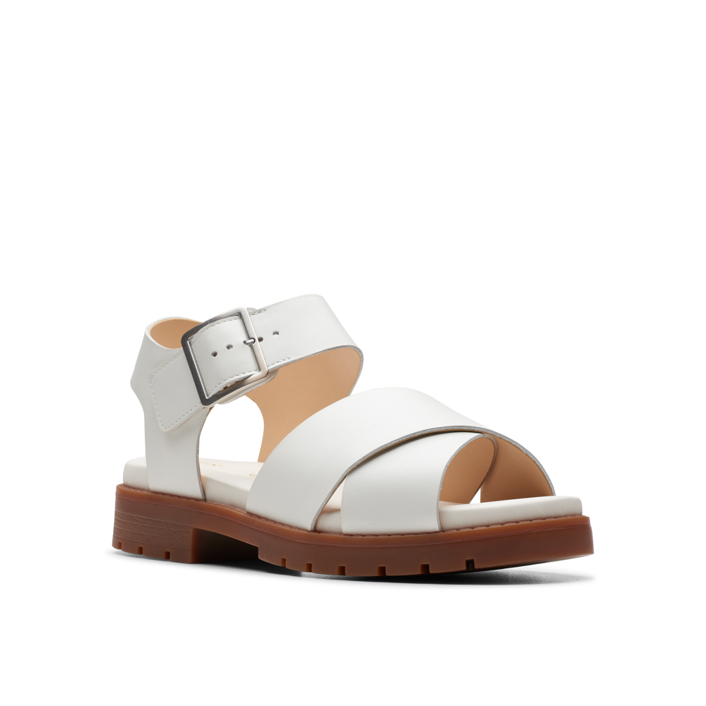 Clarks - Orinoco Cross - Off White Lea - Sandals