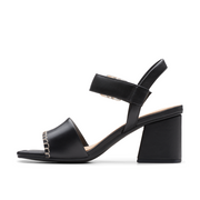 Clarks - Siara65 Buckle - Black Leather - Sandals