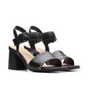 Clarks - Siara65 Buckle - Black Leather - Sandals