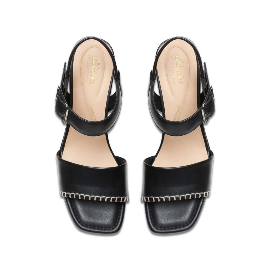 Clarks - Siara65 Buckle - Black Leather - Sandals