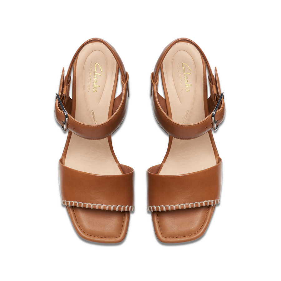 Clarks - Siara65 Buckle - Tan Leather - Sandals