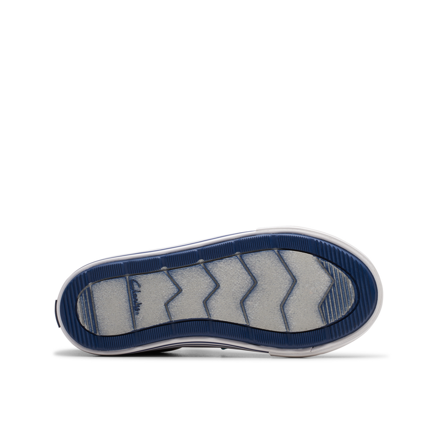 Clarks - Foxing Split K - Navy Print - Canvas Shoes