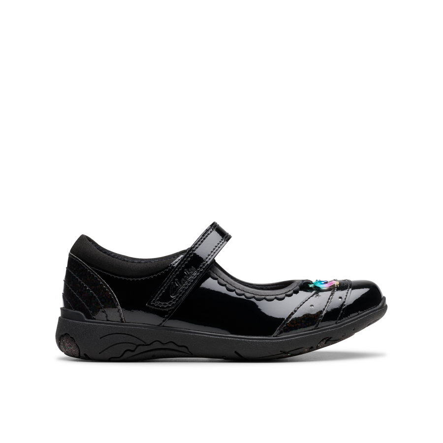 Clarks Relda Spark K. Black Patent School Shoes Robert Carder Shoes