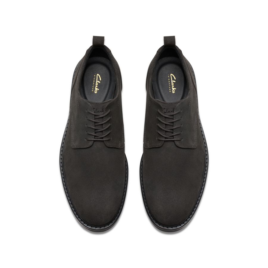 Clarks - Aldwin Lace - Dark Grey Suede - Shoes