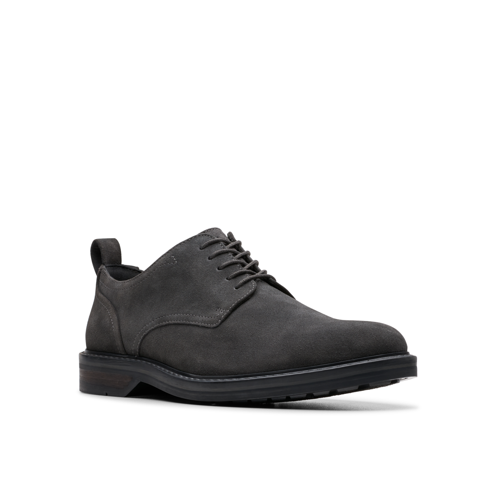 Clarks - Aldwin Lace - Dark Grey Suede - Shoes