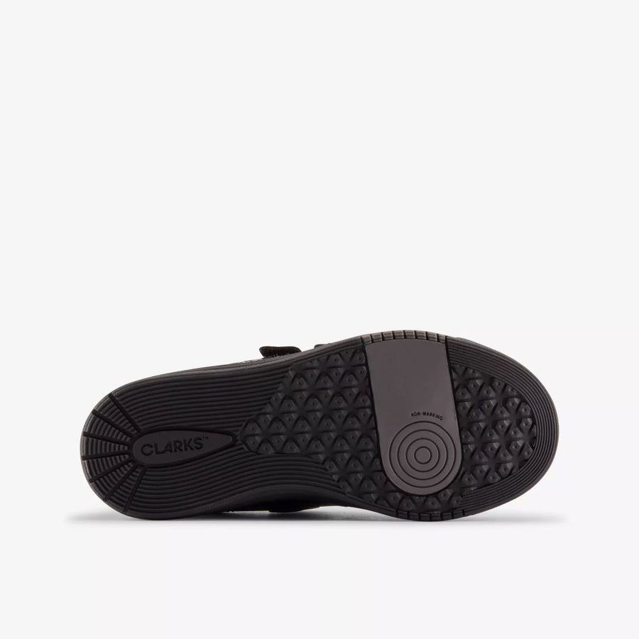 Clarks - ST Urban Ace K - Black - School Shoes
