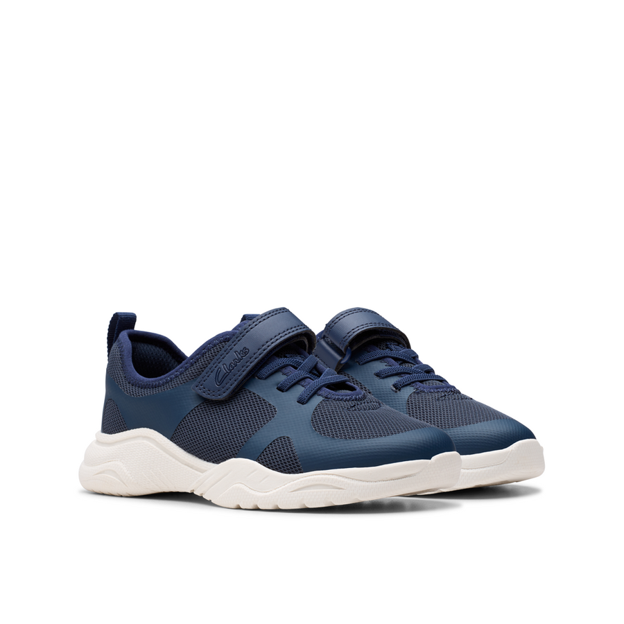 Clarks - Feather Ath K - Navy - Trainers