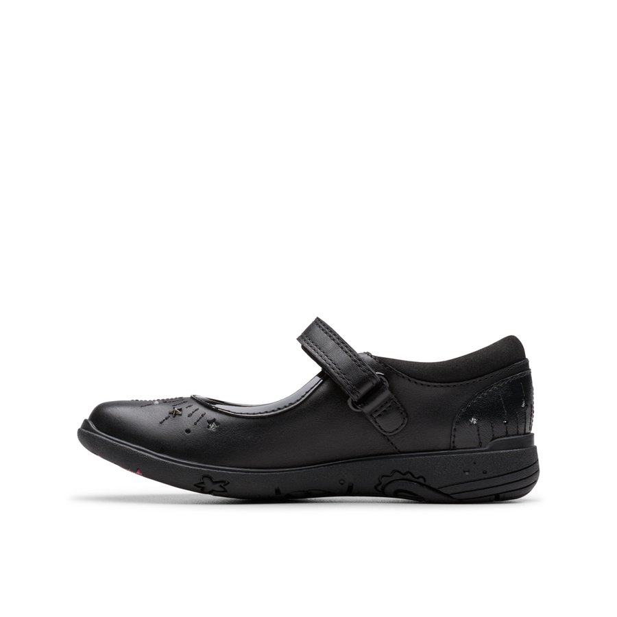 Clarks - Relda Wish K. - Black Leather - School Shoes