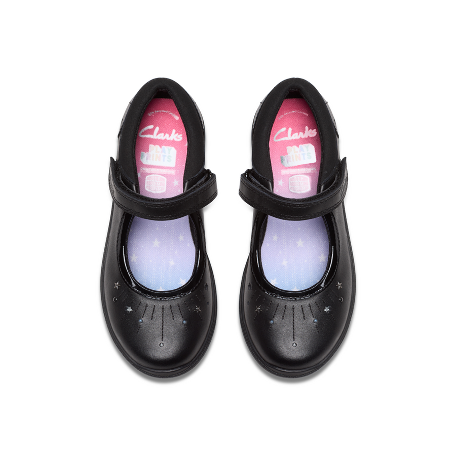 Clarks - Relda Wish K. - Black Leather - School Shoes