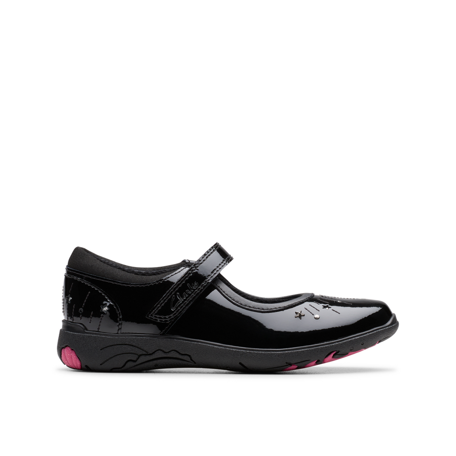 Clarks - Relda Wish K. - Black Patent - School Shoes