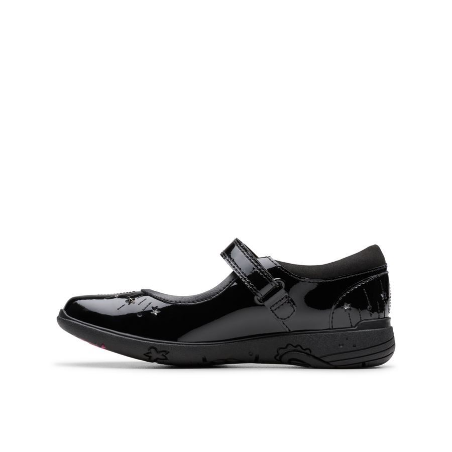 Clarks - Relda Wish K. - Black Patent - School Shoes
