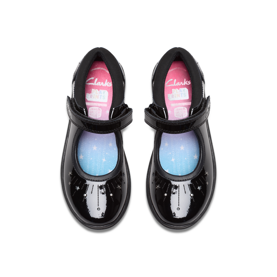 Clarks - Relda Wish K. - Black Patent - School Shoes