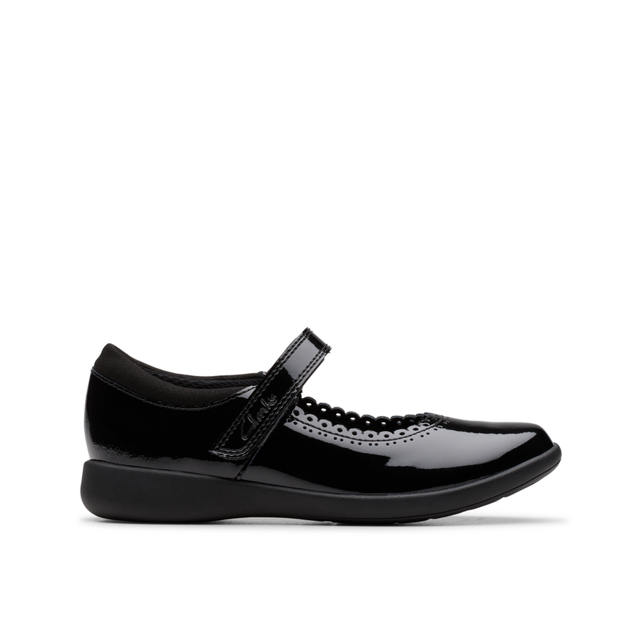 Clarks - Etch Pure K. - Black Patent - School Shoes