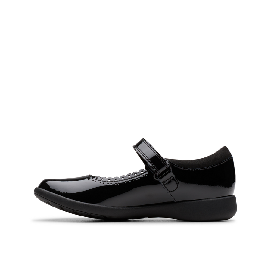Clarks - Etch Pure K. - Black Patent - School Shoes